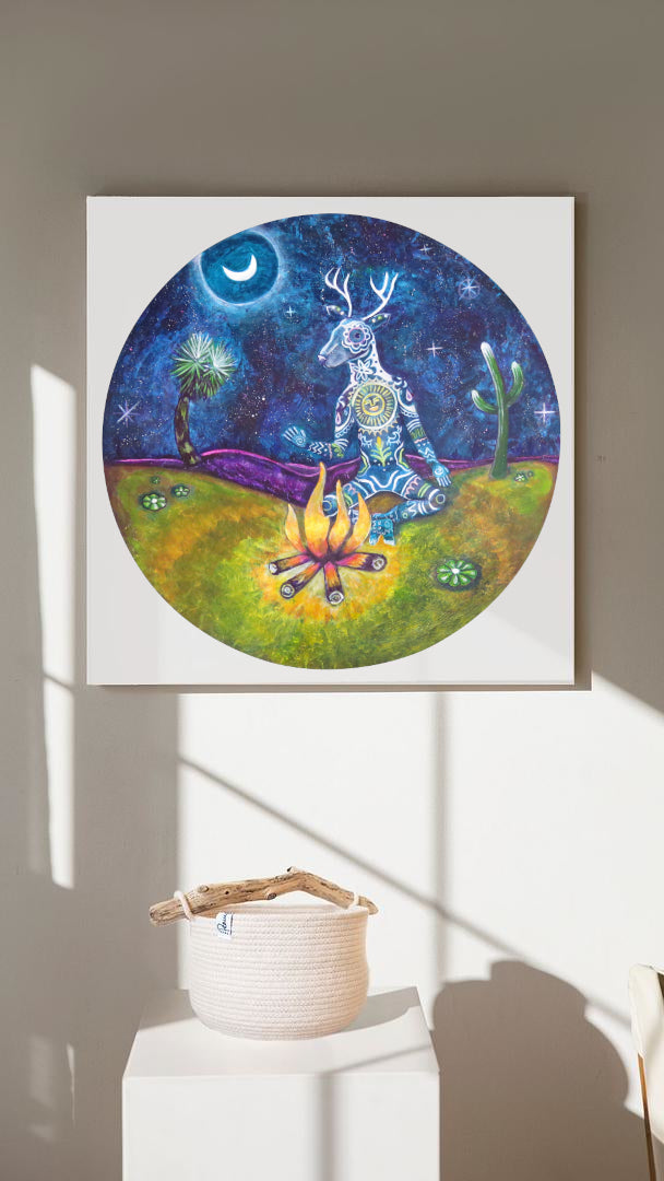 Venado Azul Fine Art Giclee Print on Canvas