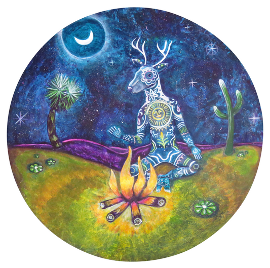 Original Painting Venado Azul